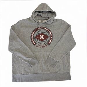 Vintage iHurley Men's Grey Graphic Hoodie Established 1999 Pullover XL